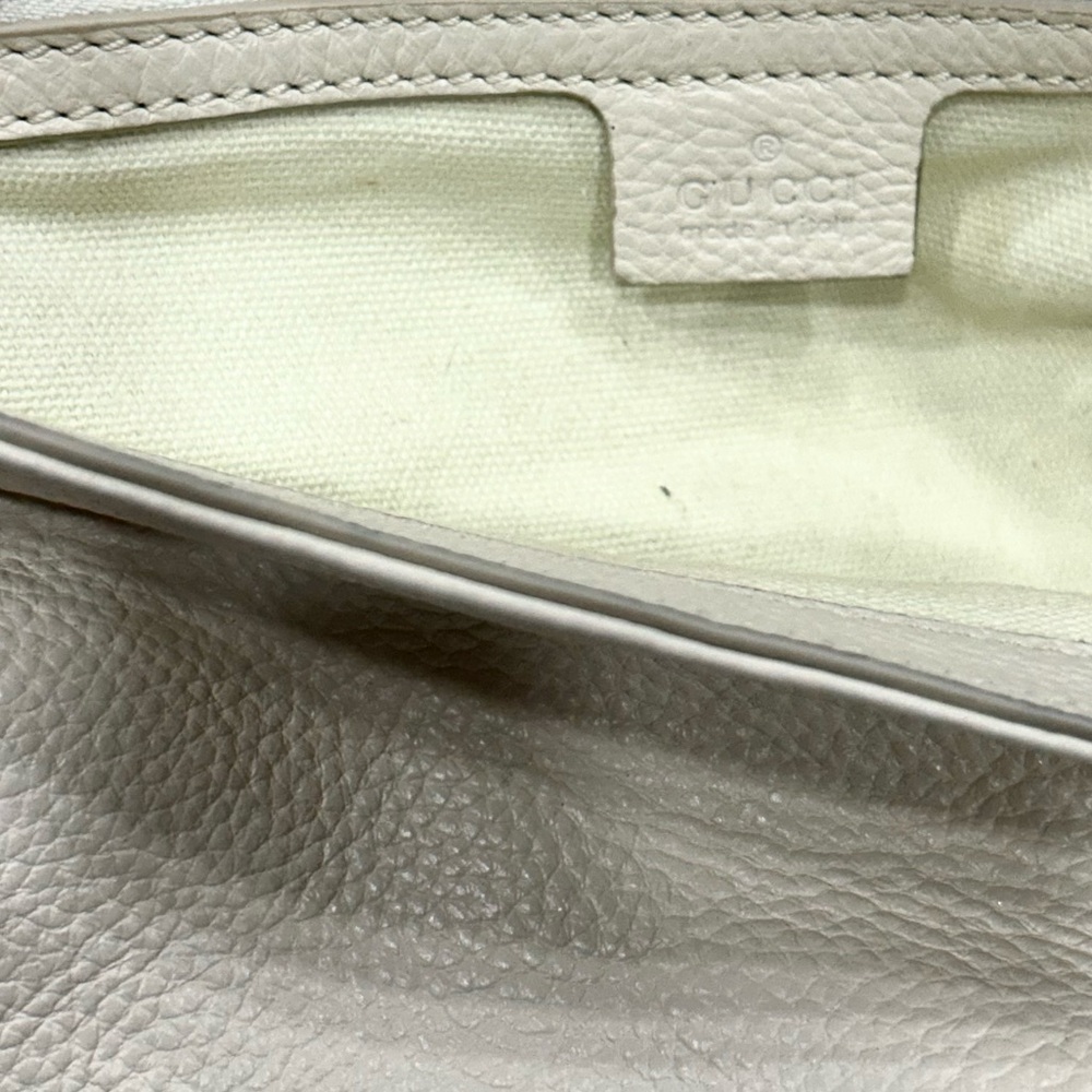 Gucci Authentic Off White Calfskin Leather Convertible Bag - Picture 14 of 15